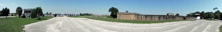 panorama view outside of Fort Gaines